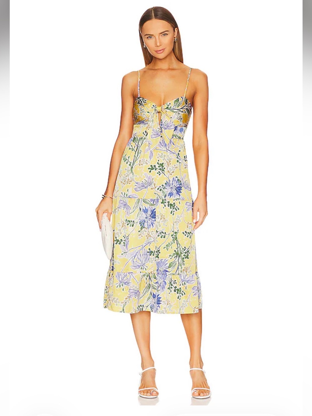 Heartloom Yellow and Blue Floral Maxi Dress
